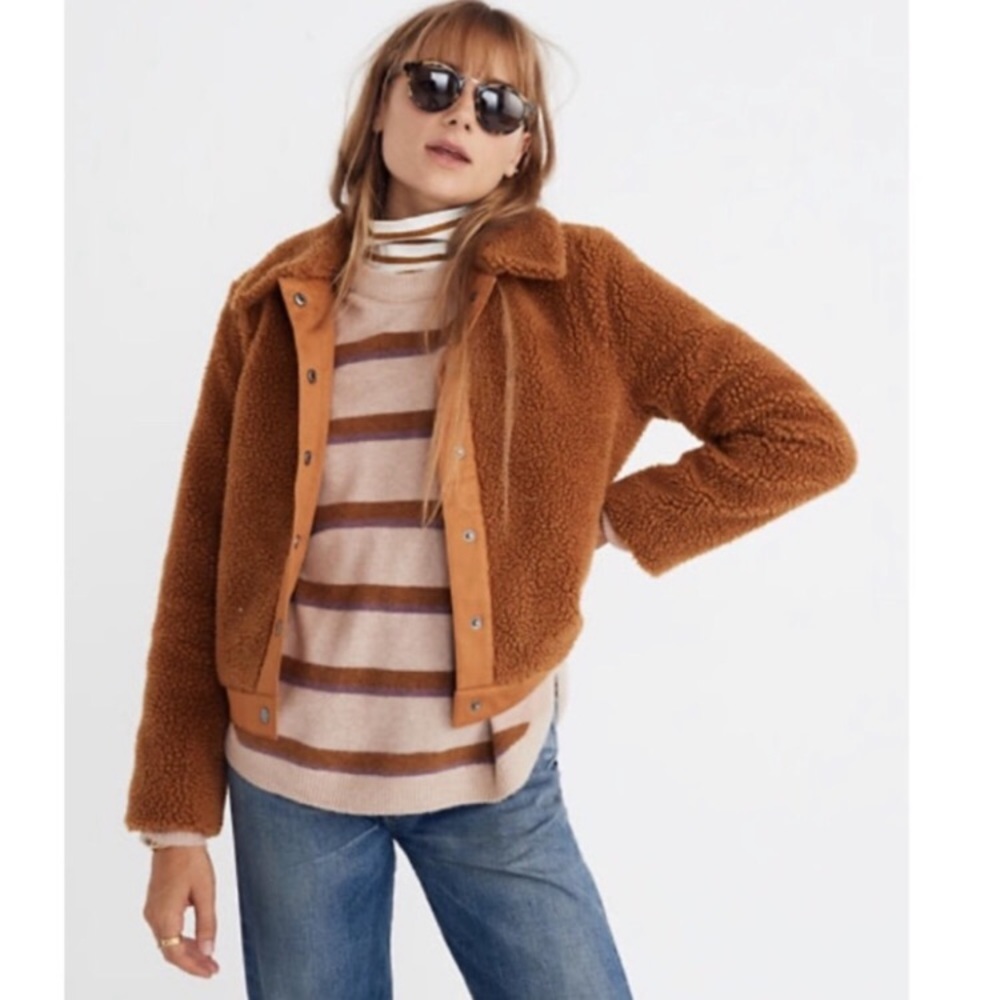 Madewell Sherpa Portland Coat Large